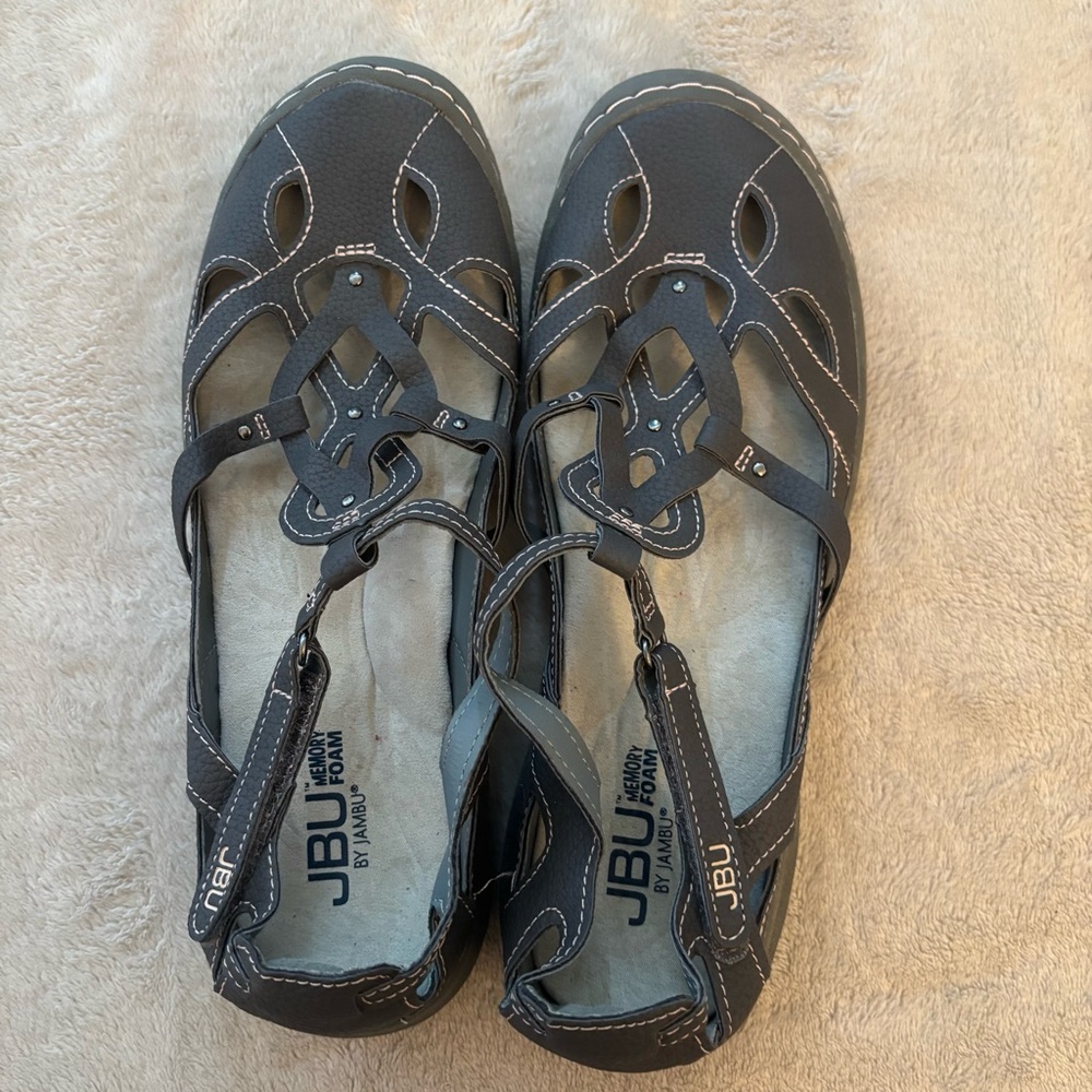 JBU Women's Gray Strappy Casual Sandals Size 9M - Picture 6 of 6